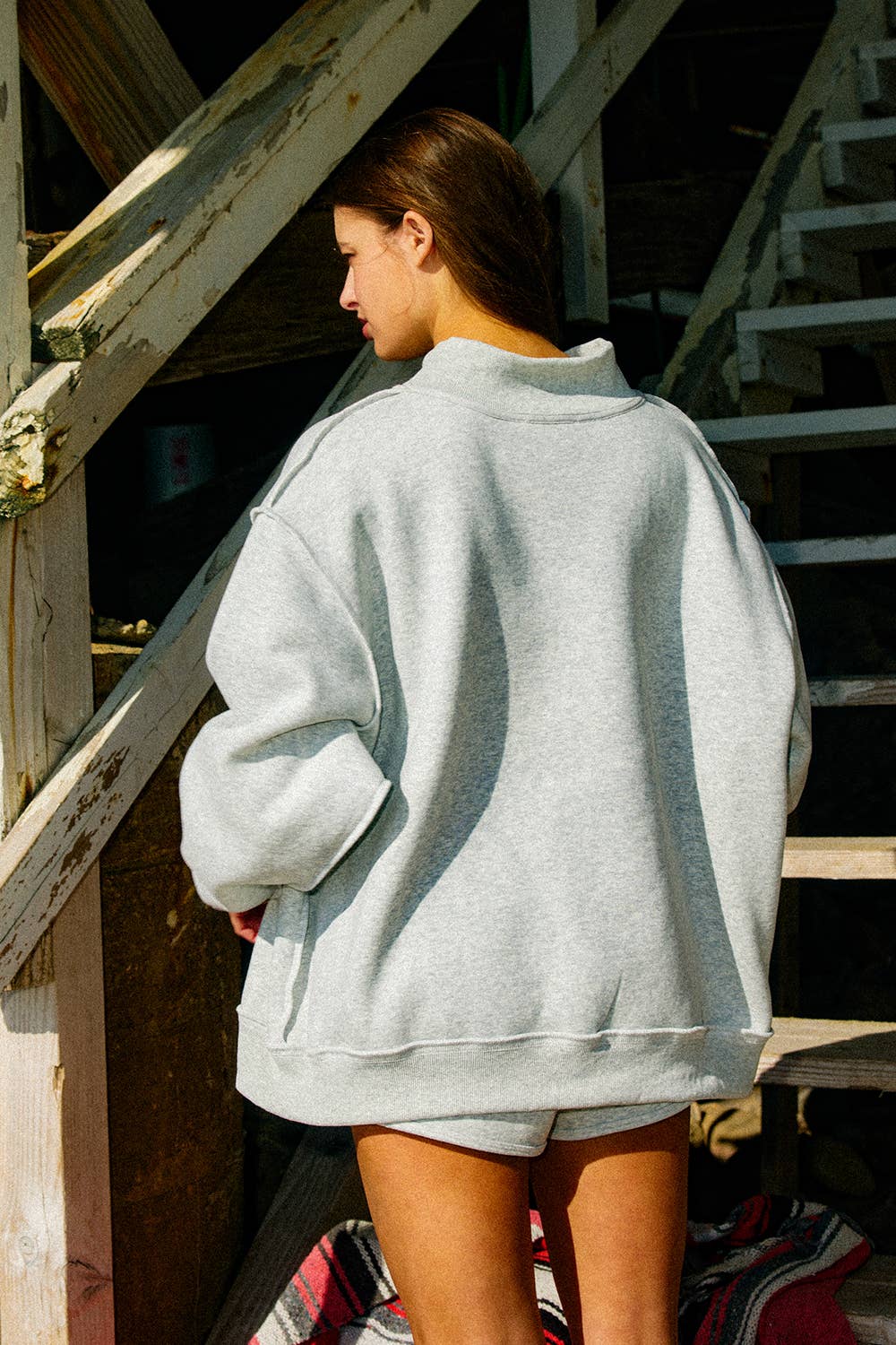 GOD'S COUNTRY Reversible Mock-neck Sweatshirt