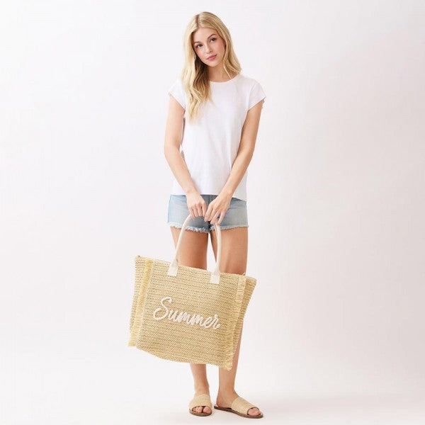 TAN SUMMER TOTE