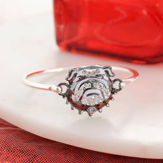 Georgia Bulldogs Crystal Logo Cuff Bracelet