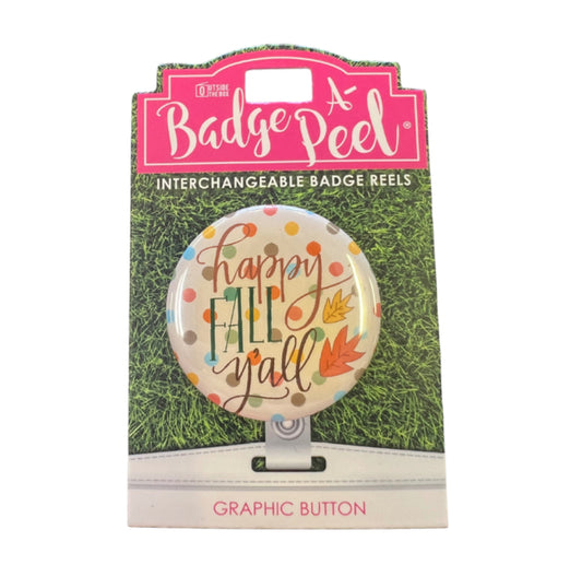 PRINTED BUTTON-HAPPY FALL
