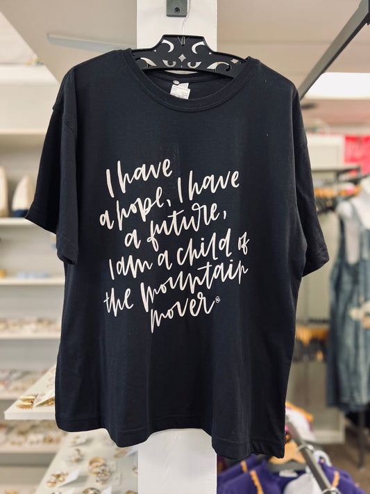 I HAVE A HOPE CROPPED BOXY-BLACK DIS