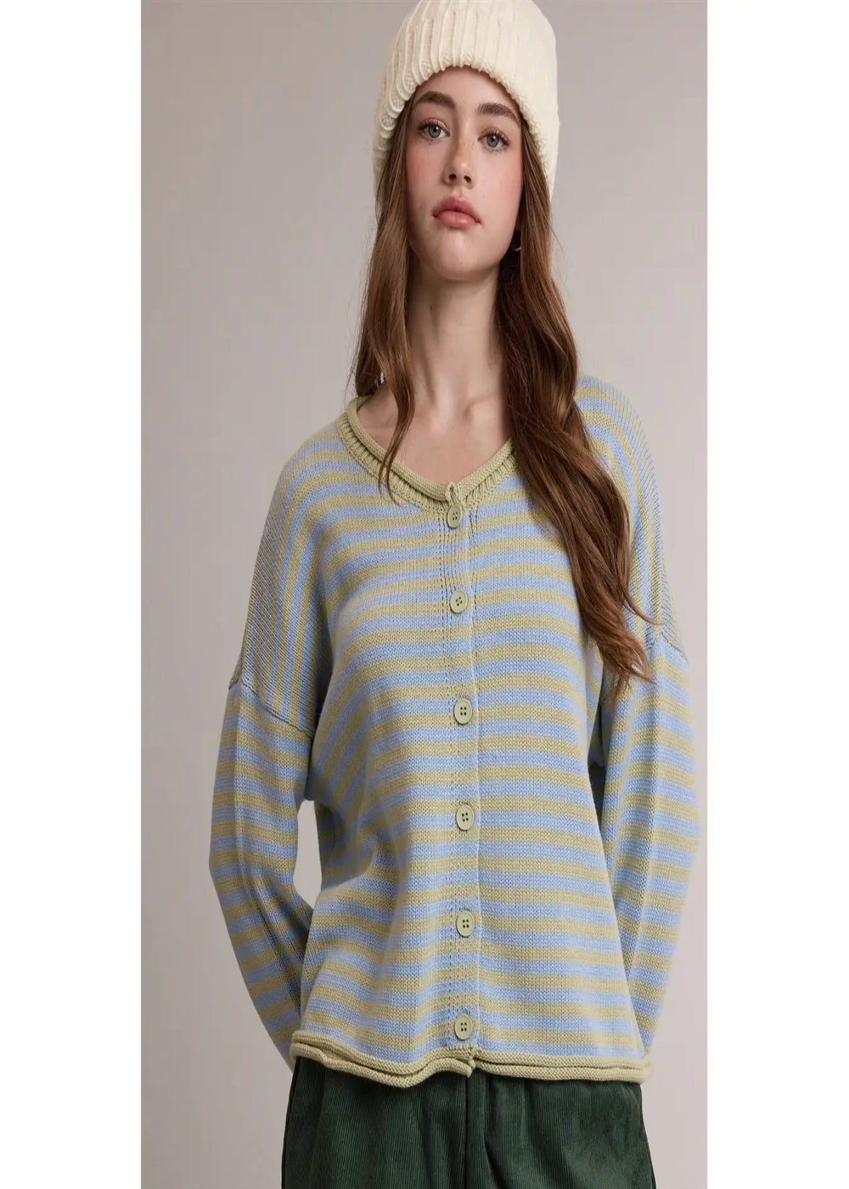 ELLIS SWEATER - SAGE/BLUE