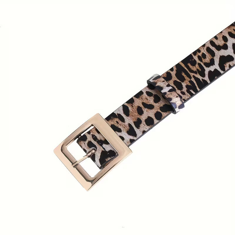 SINGLE LEOPARD PRINT WIDE WAIST BELT