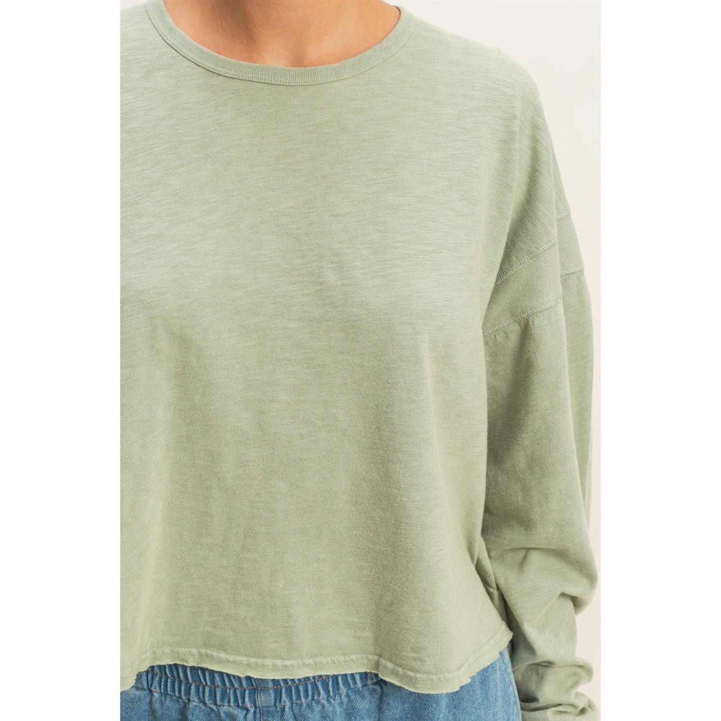 Cross Detail Open Back Long-Sleeve Top
