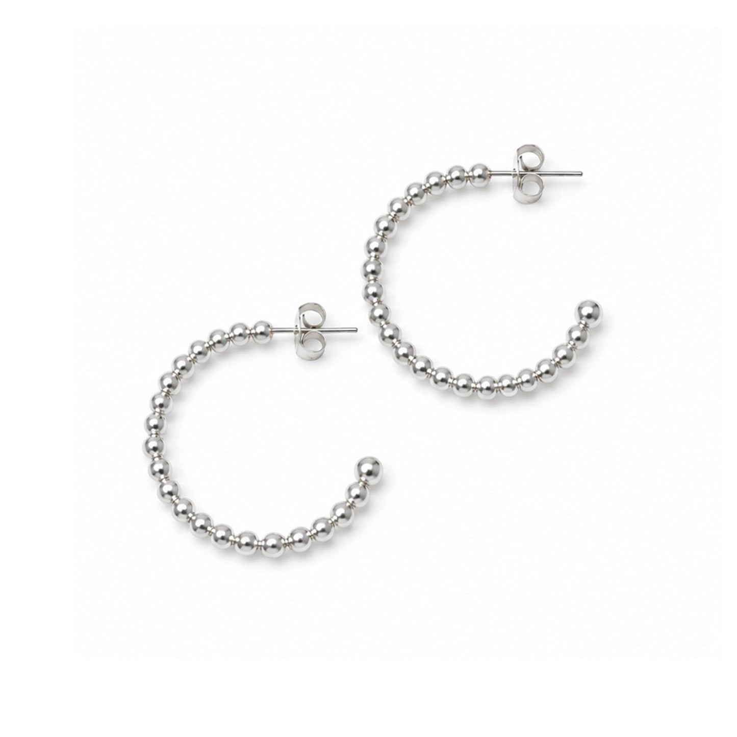 ER-HP-1000 SILVER HOOP EARRINGS