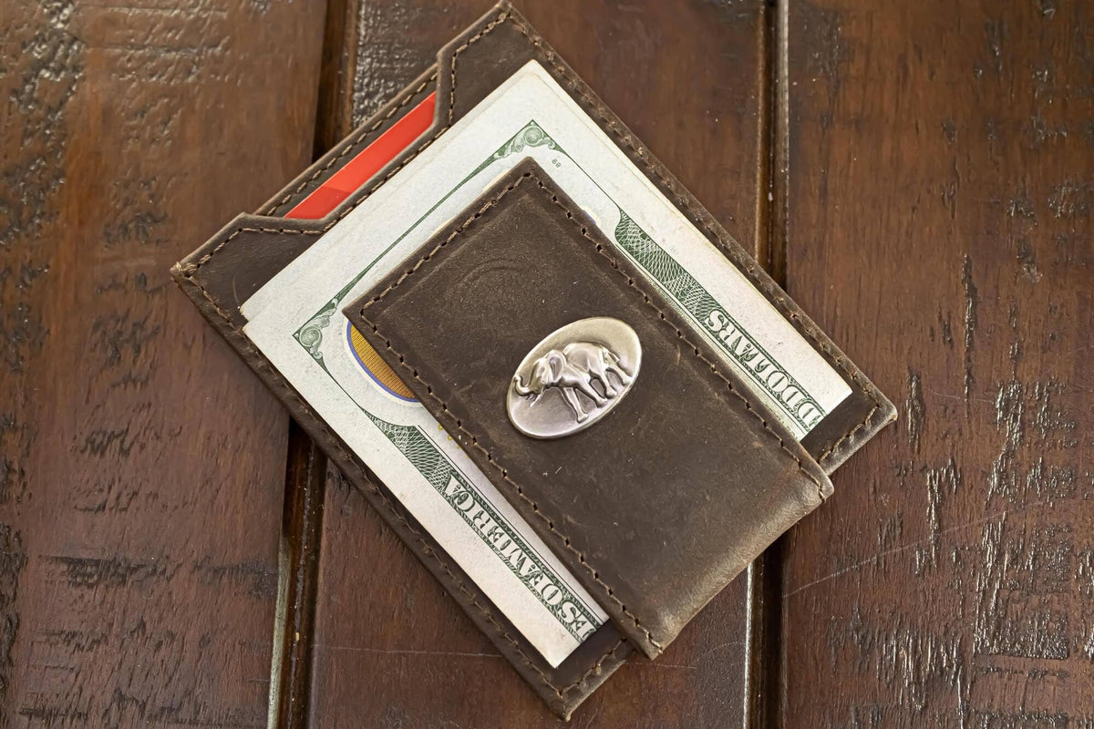 Alabama Crimson Tide  Magnetic Front Pocket Leather Wallet