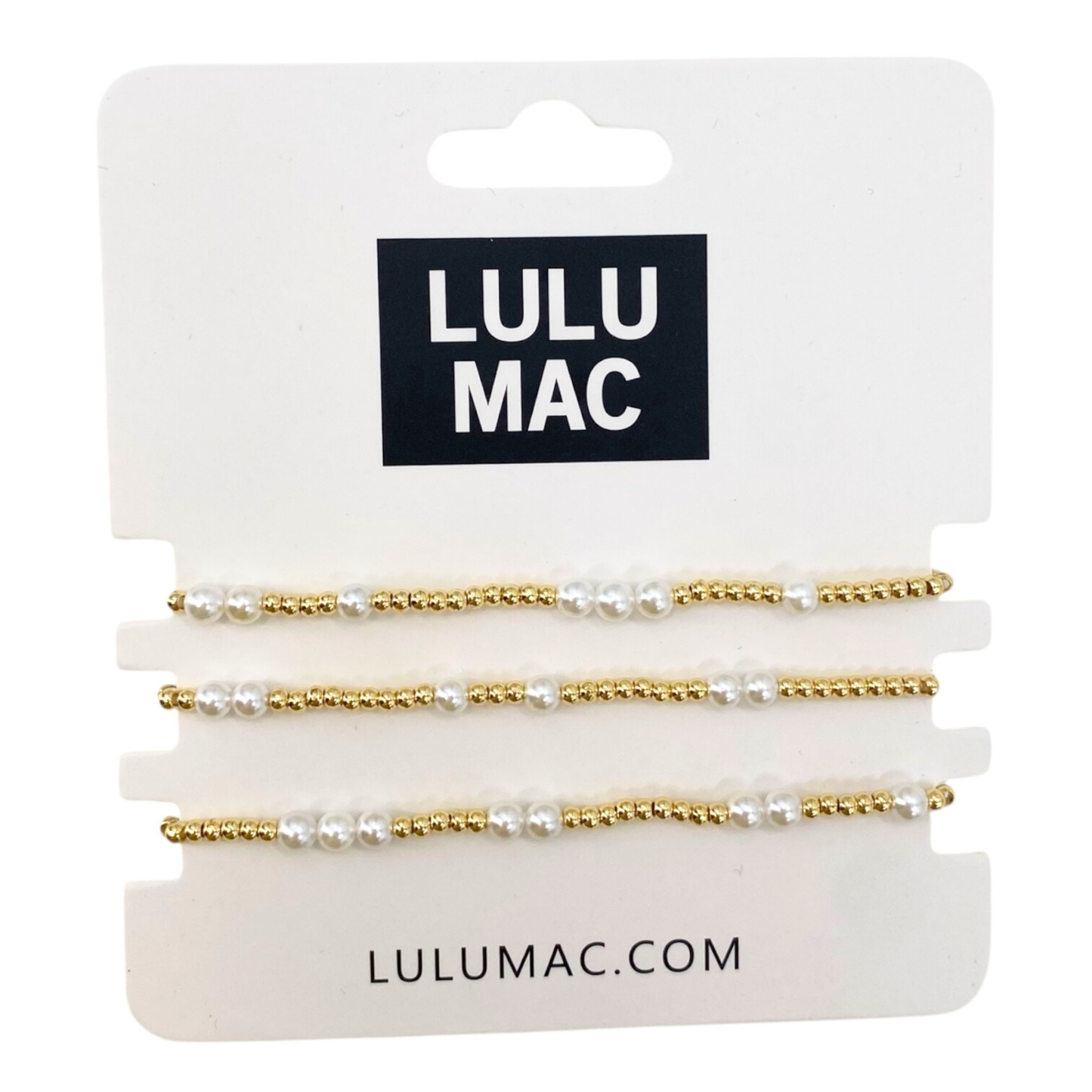 GOLD AND PEARL BRACELET SET - LULU MAC