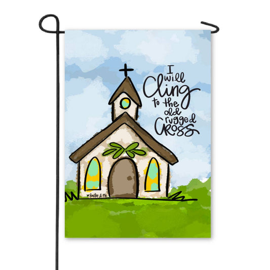 Old Rugged Cross Garden Flag