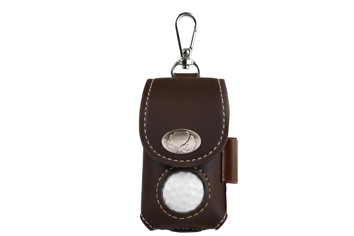 Cotton Boll Leather Golf Ball and Tee Holder