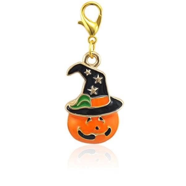 Pumpkin Sparkle and Shine Rhinestone Badge Reel