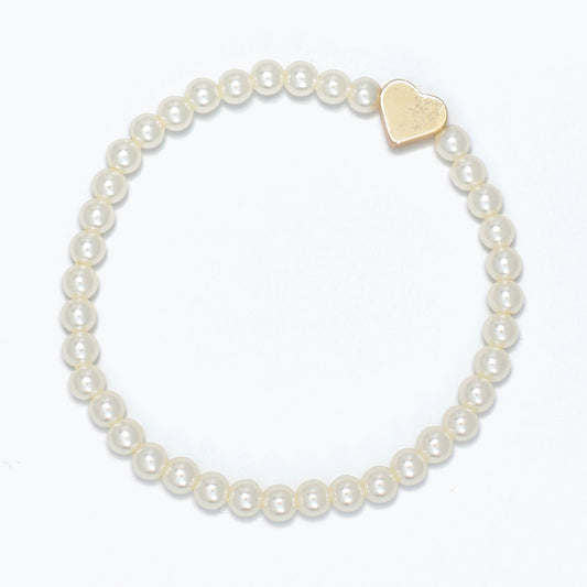 LITTLE LOVE PEARLS & HEART - BRACELET