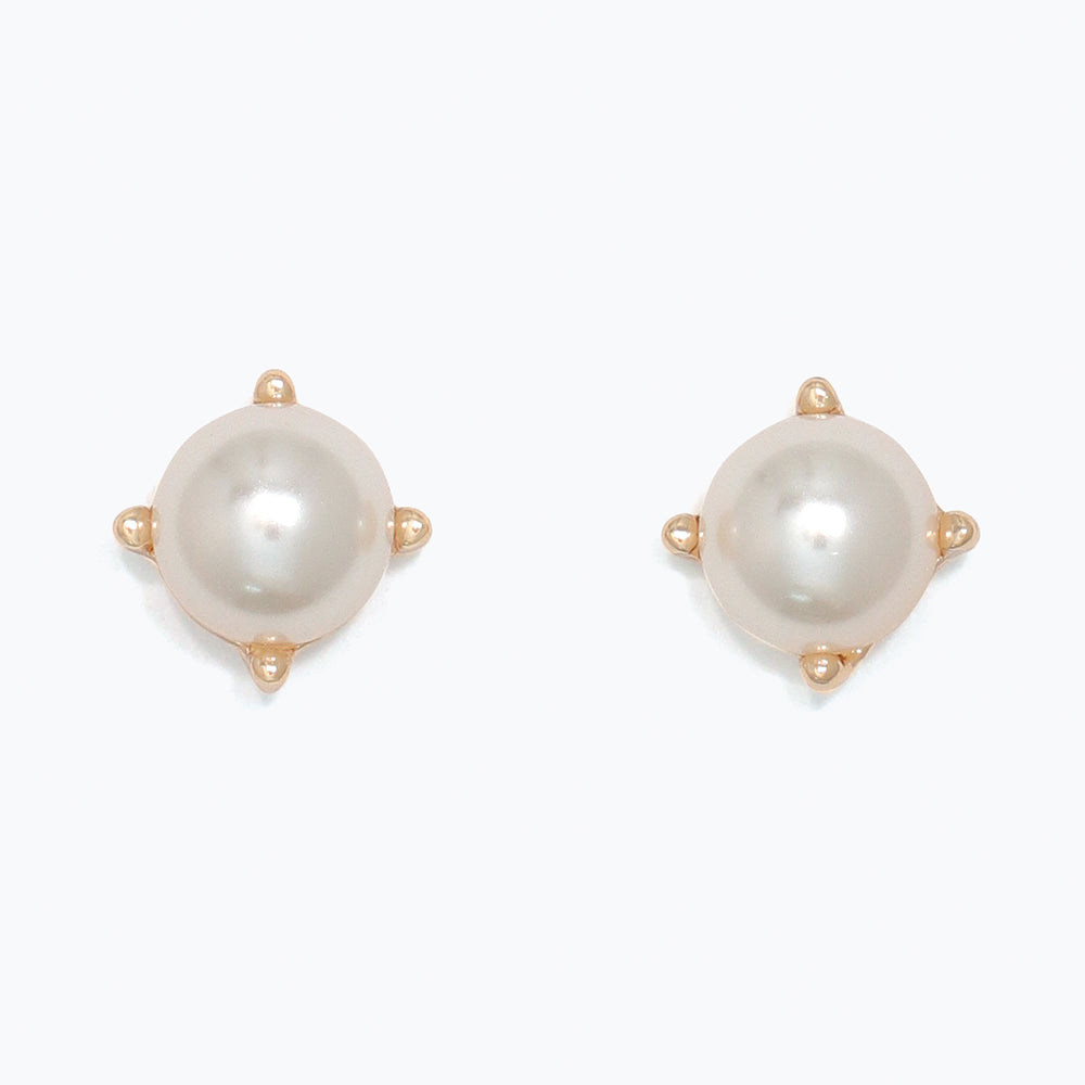 PEARLS IN GOLD STUDS- EARRINGS