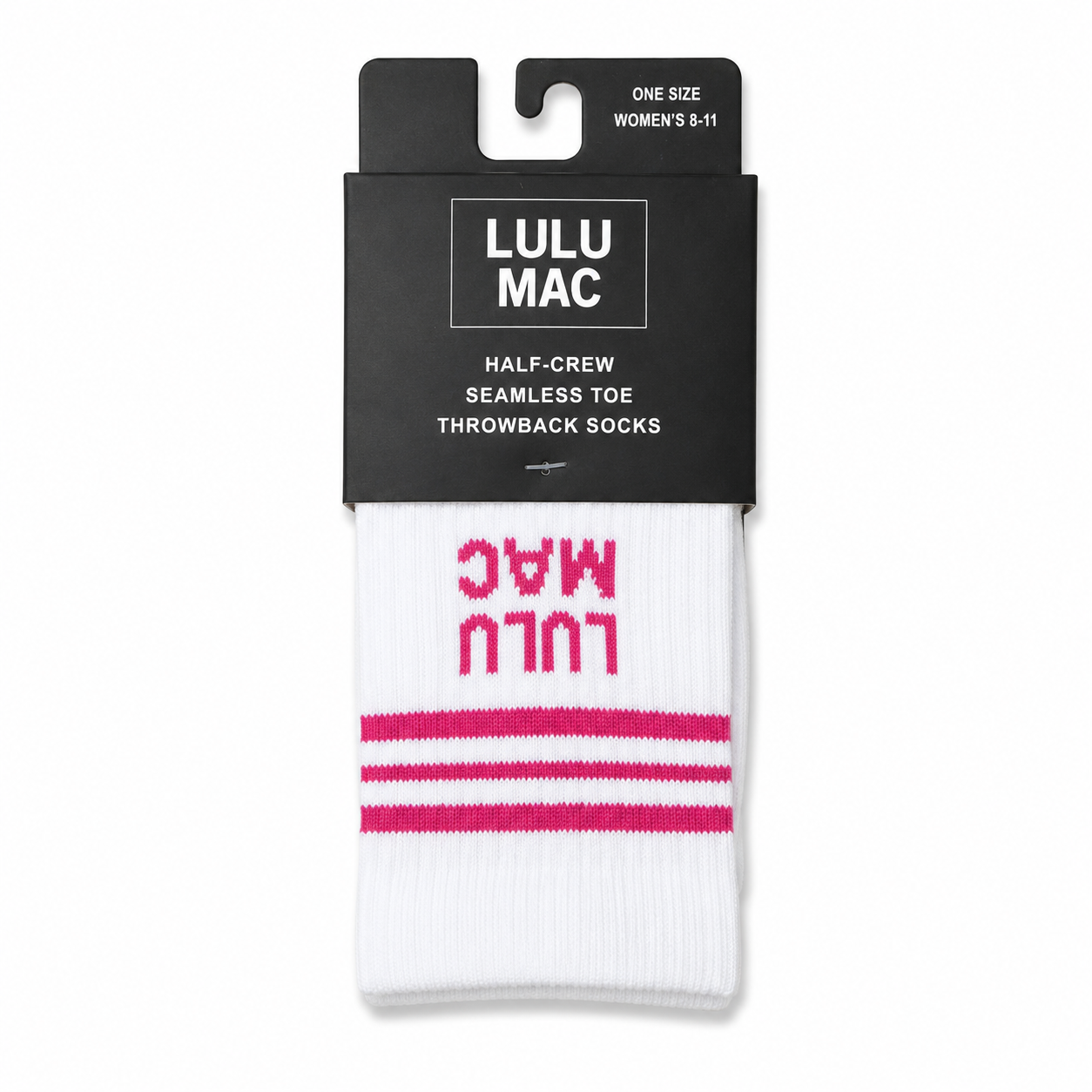 Lulu Mac Socks Single Pair - HOT PINK