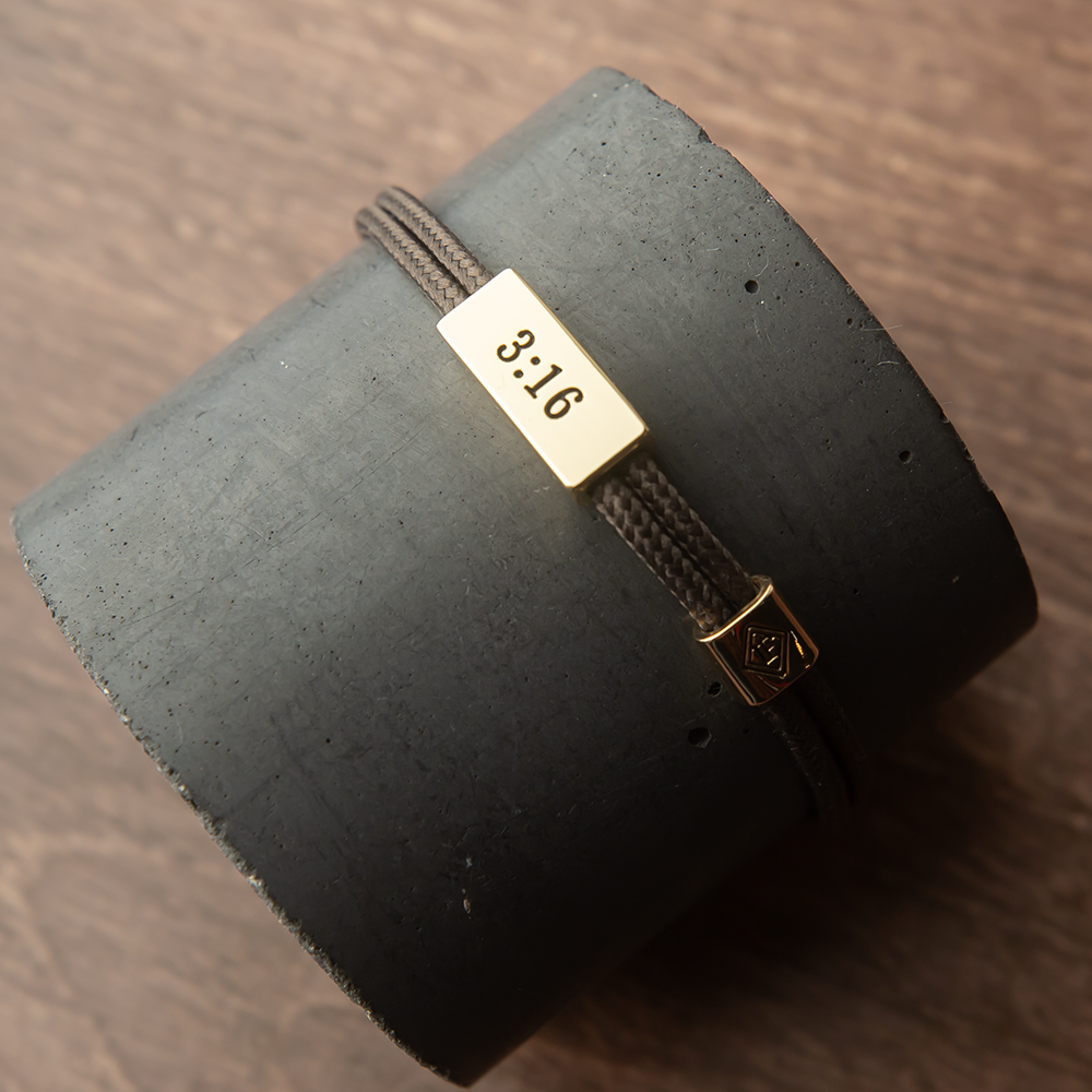 Sentiment Cord Bracelet-John 3:16, You are Loved
