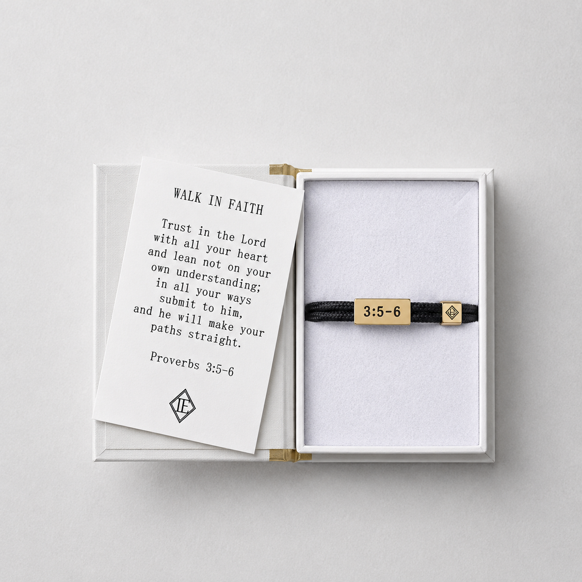 Sentiment Bracelet – Walk in Faith | Proverbs 3:5-6