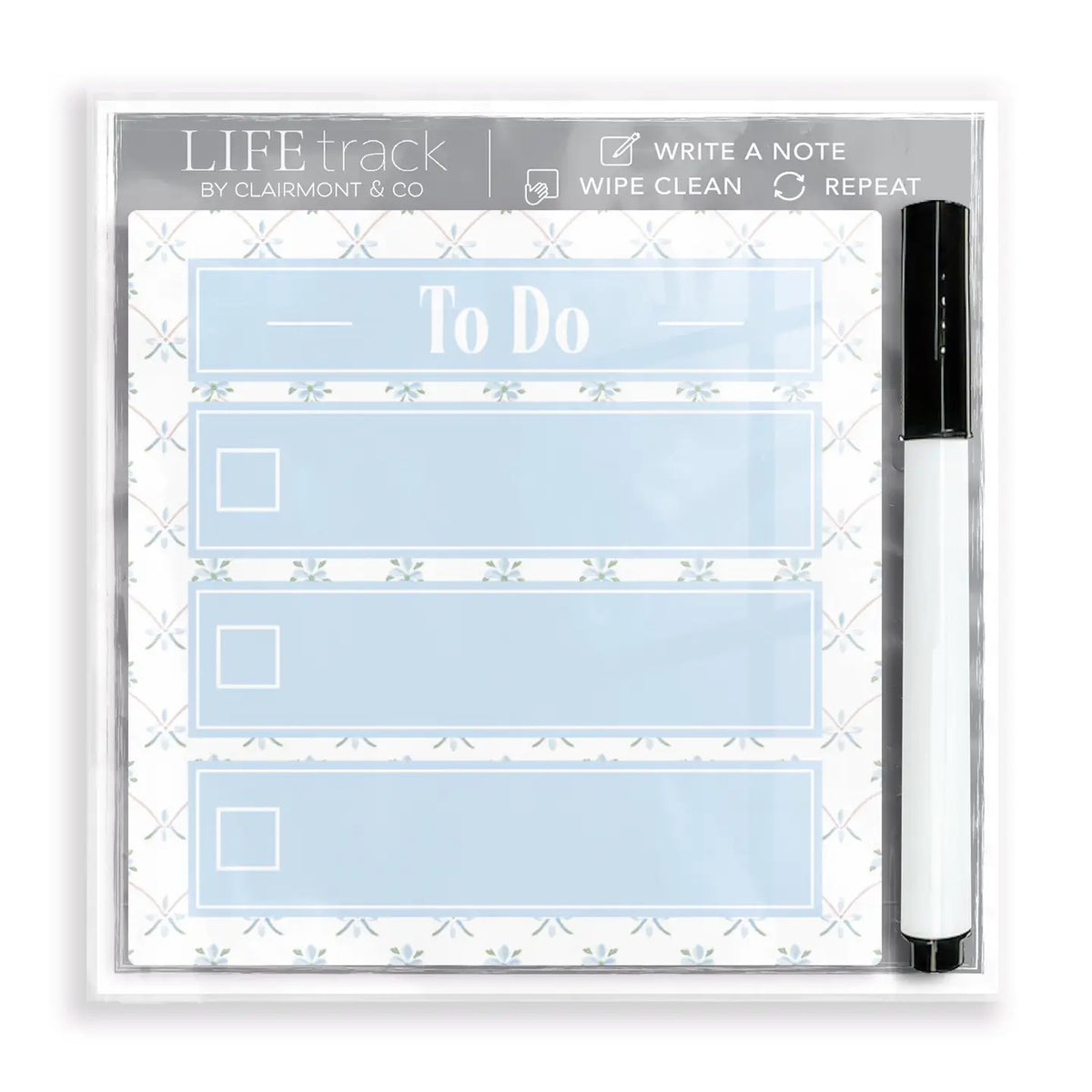 CHINOISERIE CHIC TO DO DRY ERASE BOARD