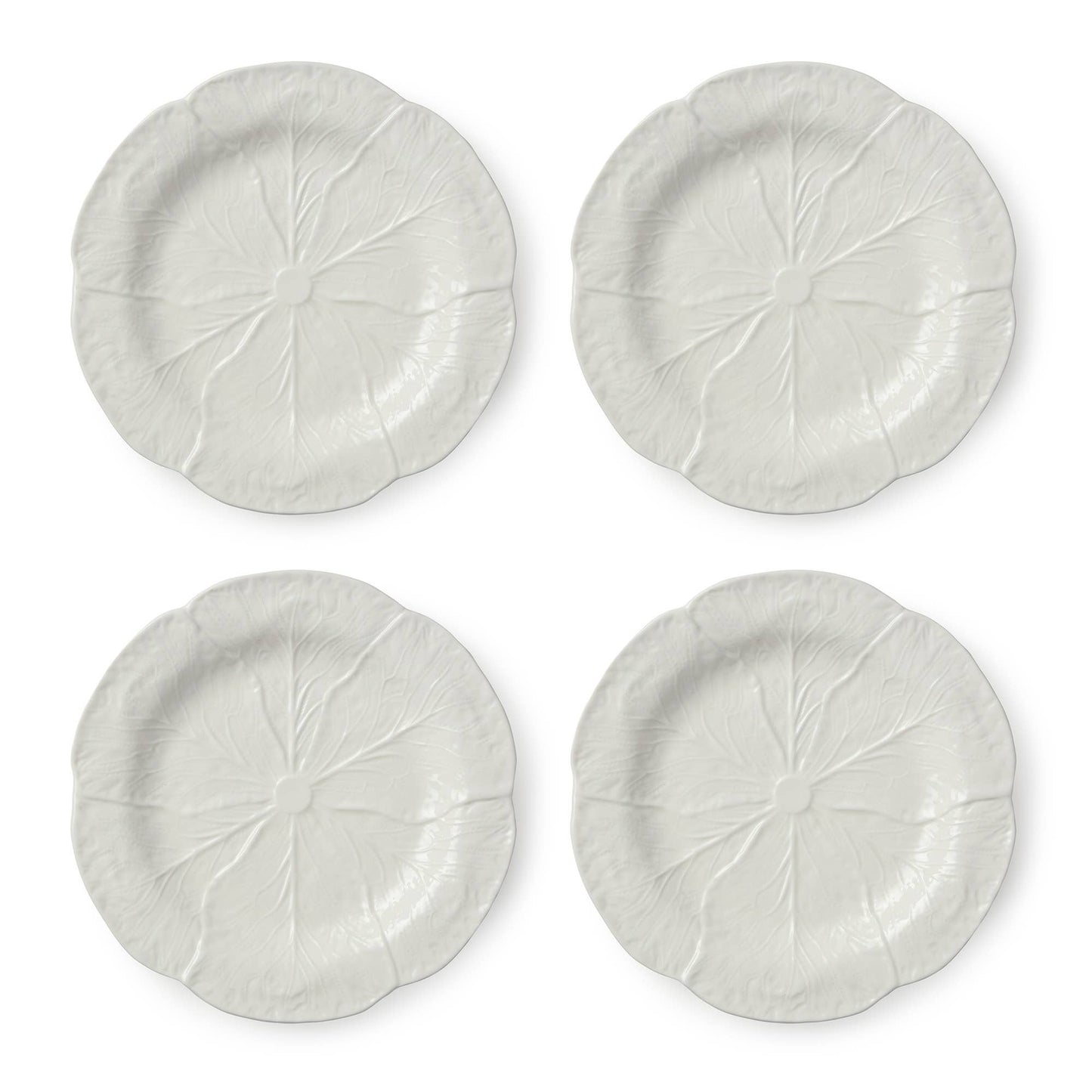Le Jardin White Cabbage 3-D Salad Plate 9 in