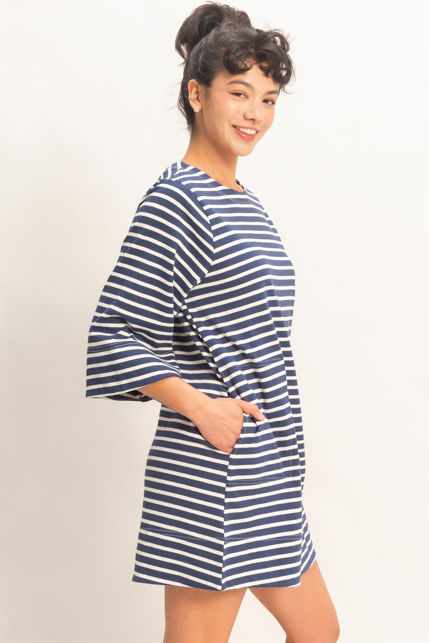 SHARI DRESS - NAVY