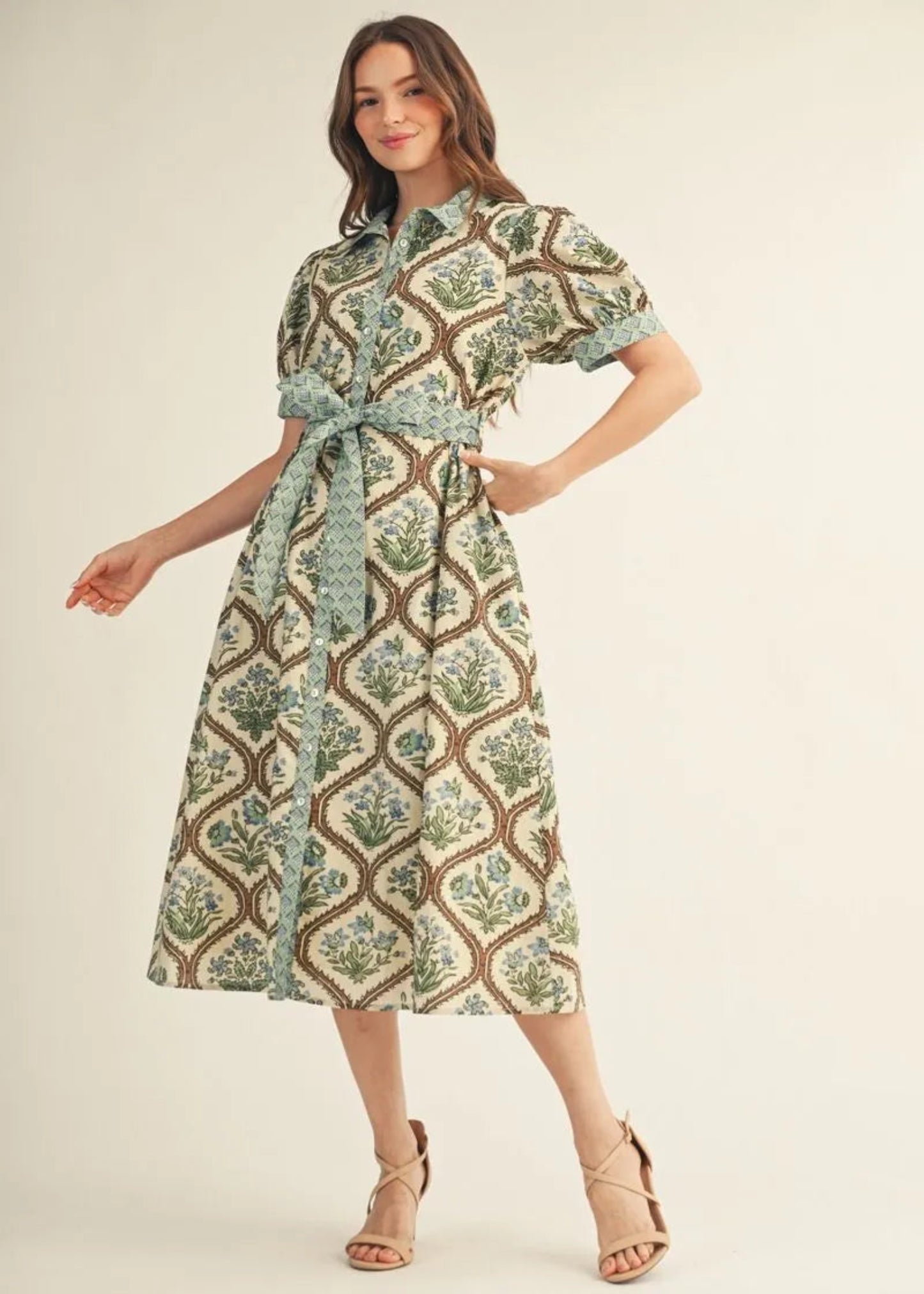 JESSI DRESS - NATURAL MIX