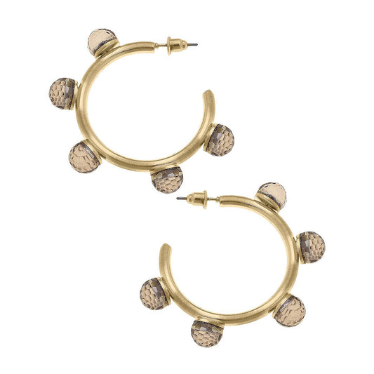 Allison Resin Beaded Hoop Earrings