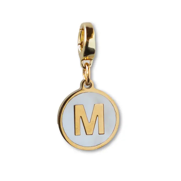 MOTHER OF PEARL LETTER CHARM