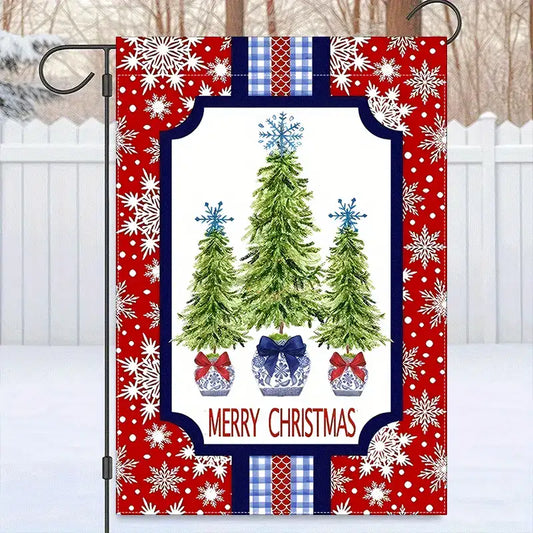 CHINOISERIE CHRISTMAS GARDEN FLAG