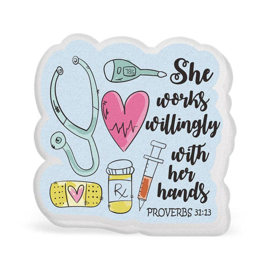 She Works Willingly Acrylic