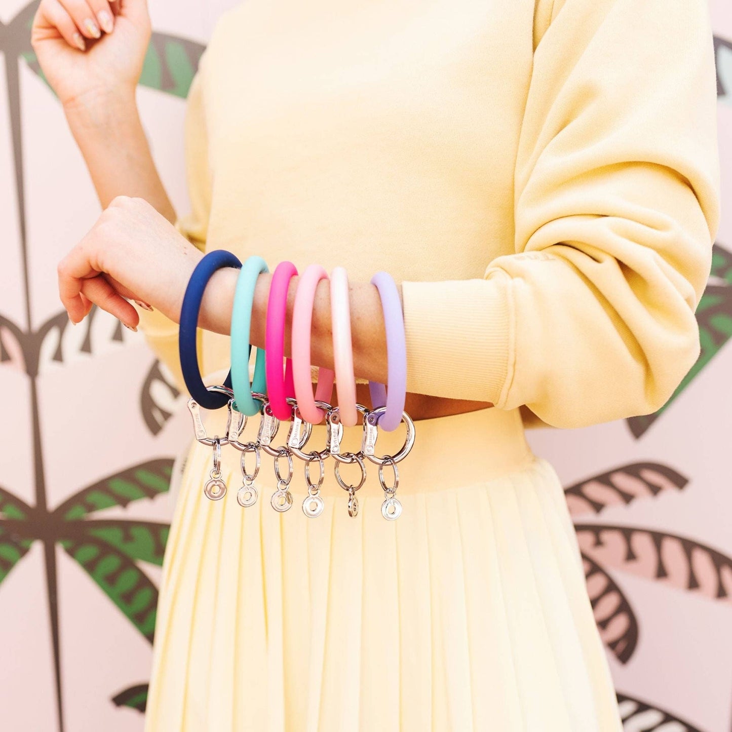 Silicone Big O® Key Ring - Tickled Pink