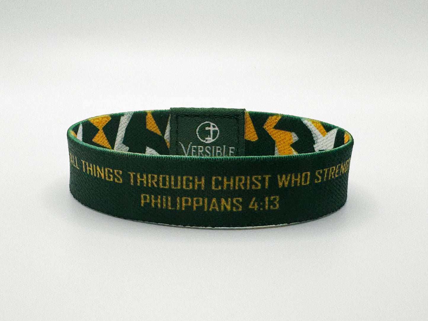 Team Camo / Philippians 4:13 Wristband