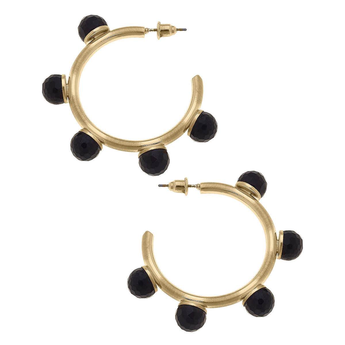 Allison Resin Beaded Hoop Earrings