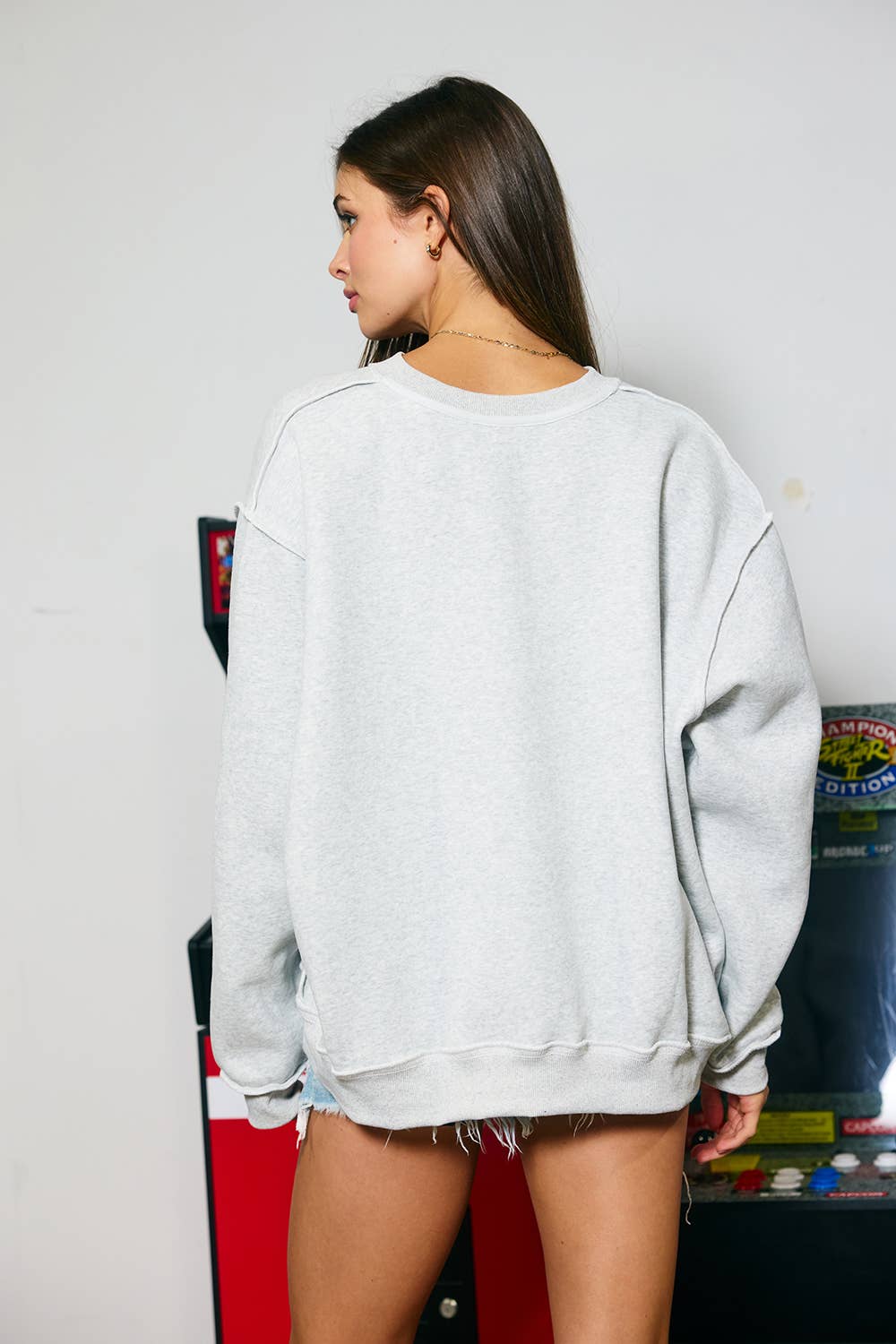 'Alabama/AL' Reversible Oversized V-NECK Pullover