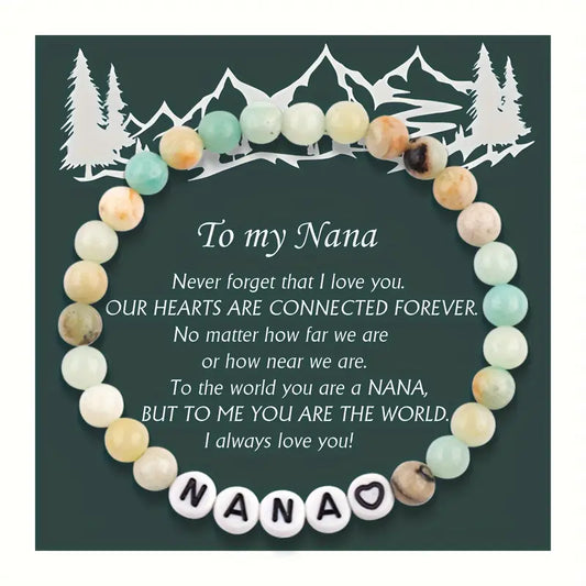 Natural Stone Beaded Gift for Nana