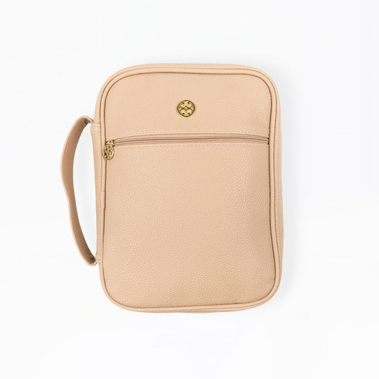 Bible Cover PU Solid Light Tan