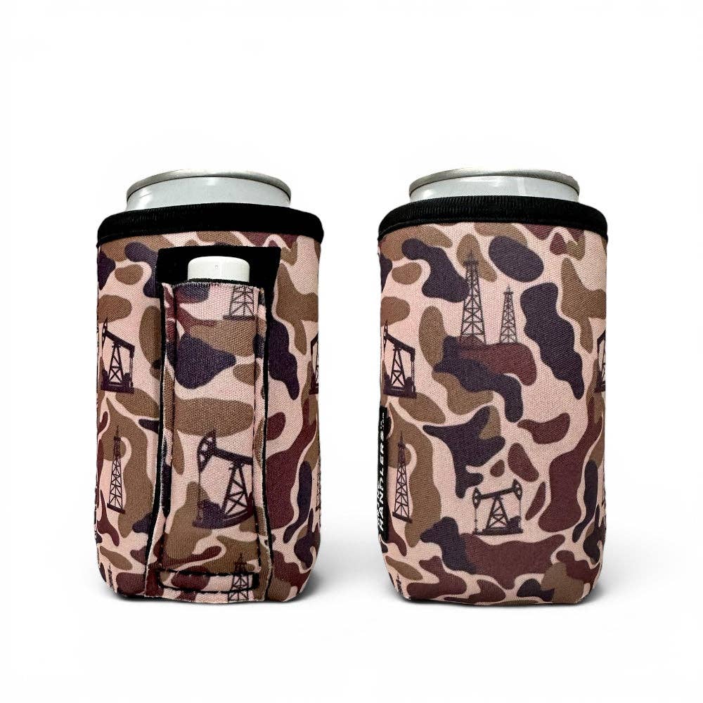 Oilfield Camo 12oz Regular Can Handler