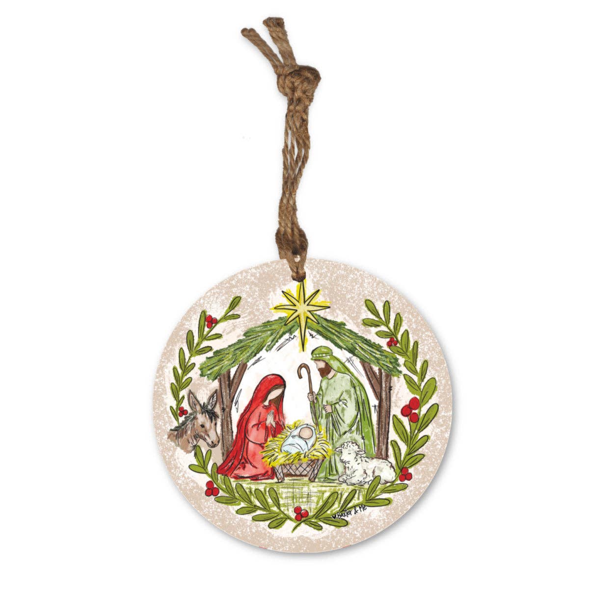 Christmas Nativity Stable  Ornament