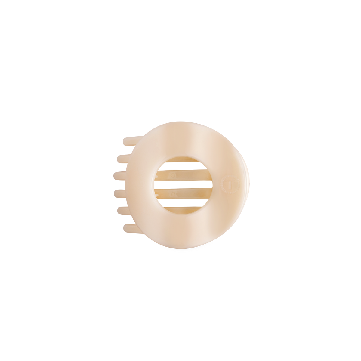 Almond Beige | Small | Flat Open Circle Hair Clip