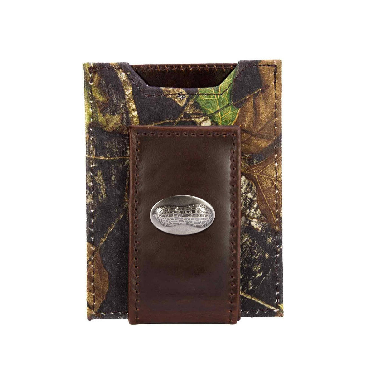 Peanut Magnetic Leather Slim Wallet
