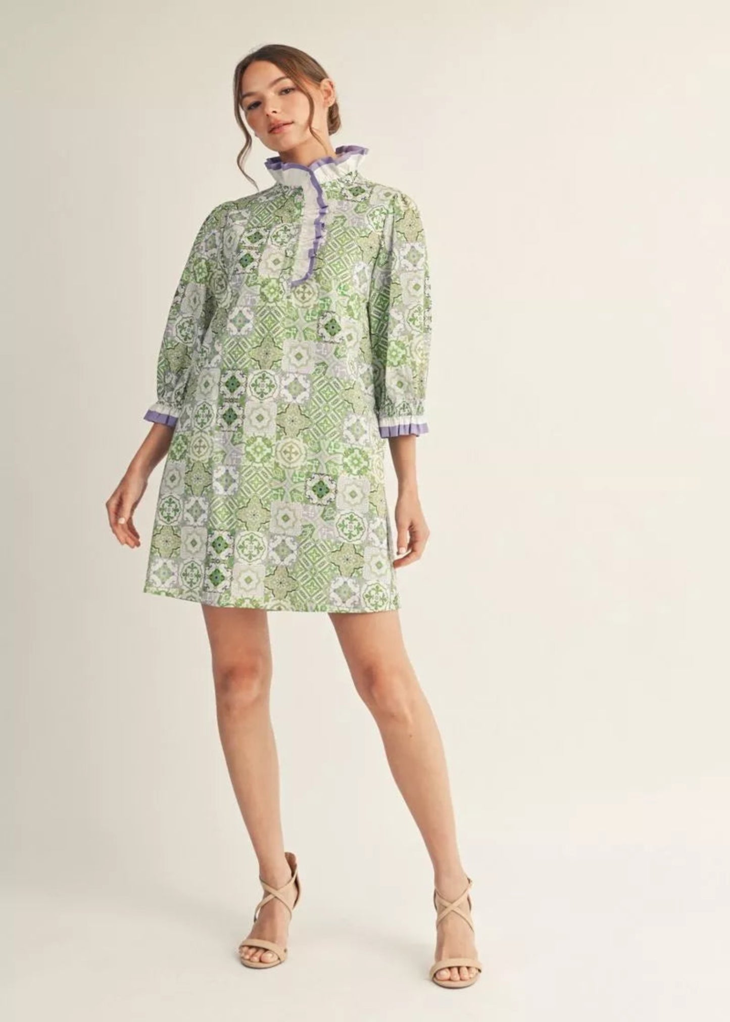 AMANDA DRESS - KELLY GREEN