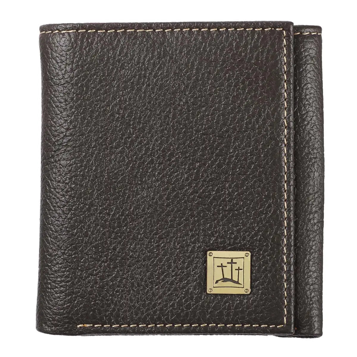 WALLET LEATHER CROSSES-BROWN