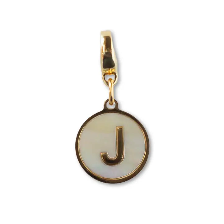 MOTHER OF PEARL LETTER CHARM