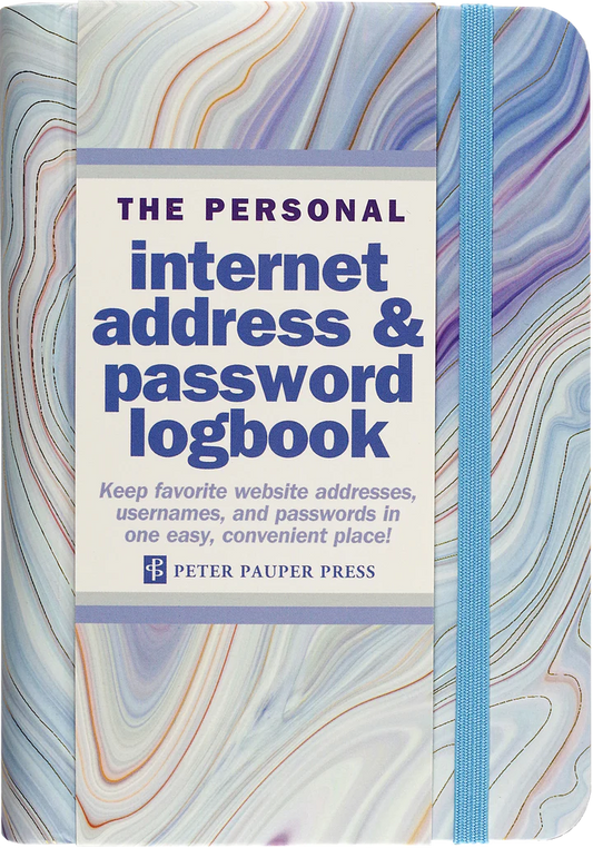 INTERNET ADDRESS & PASSWORD LOG-BLUE AGATE