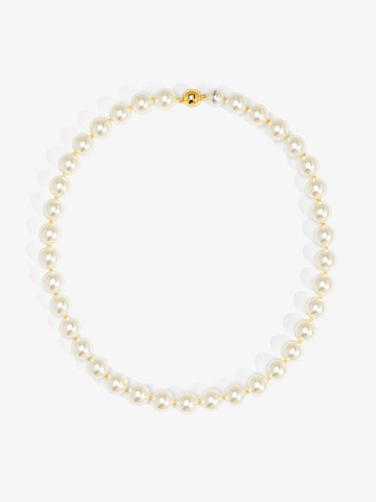 12mm Pearl Beaded Magnet Short Necklace