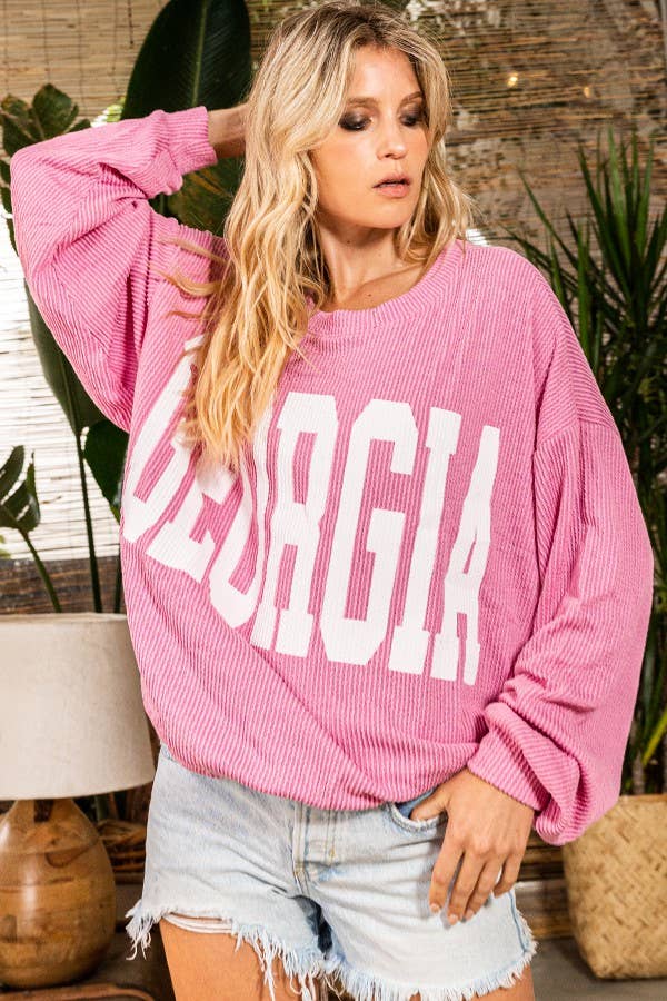 Georgia Comfy Oversize Graphic Sweatshirt, Gameday