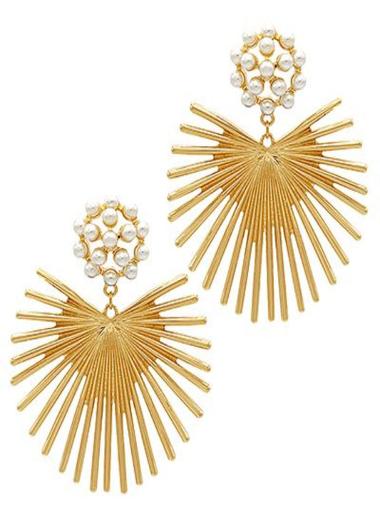 CHUNKY SUNBURST DROP EARRINGS