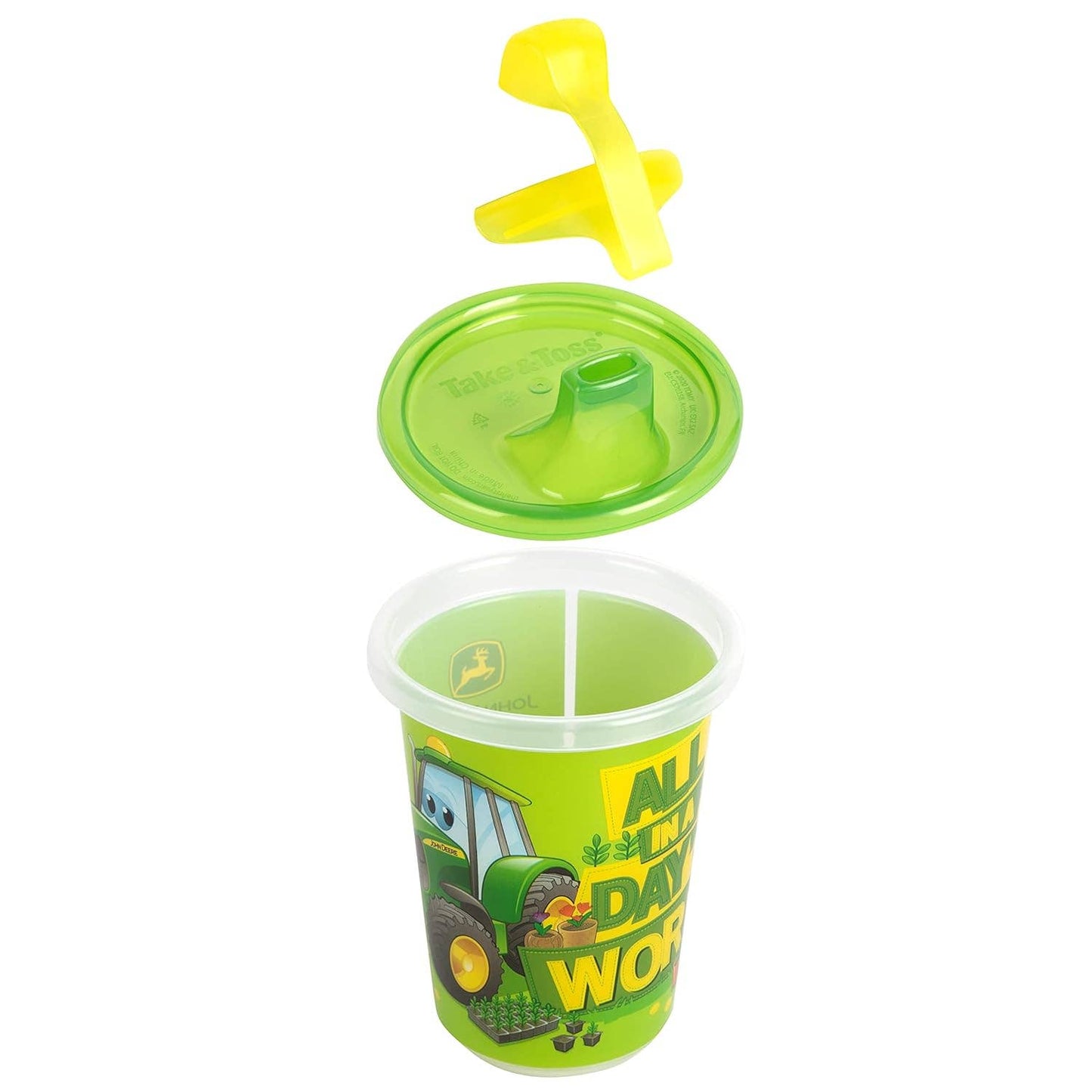 TOMY The First Years John Deere Take & Toss Straw Cup 3pk