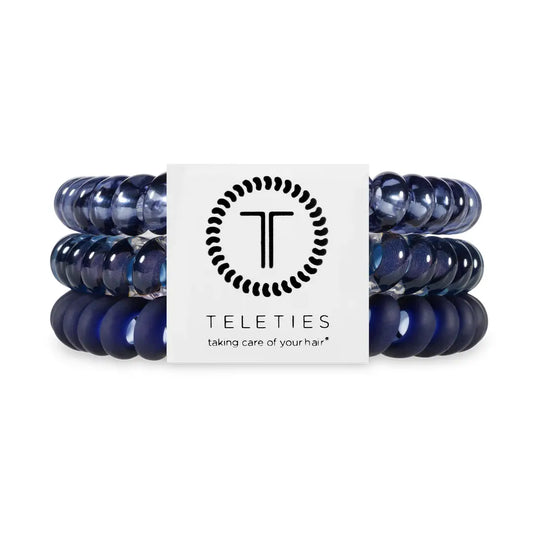 SMALL SPIRAL HAIR COILS - NIGHTFALL NAVY
