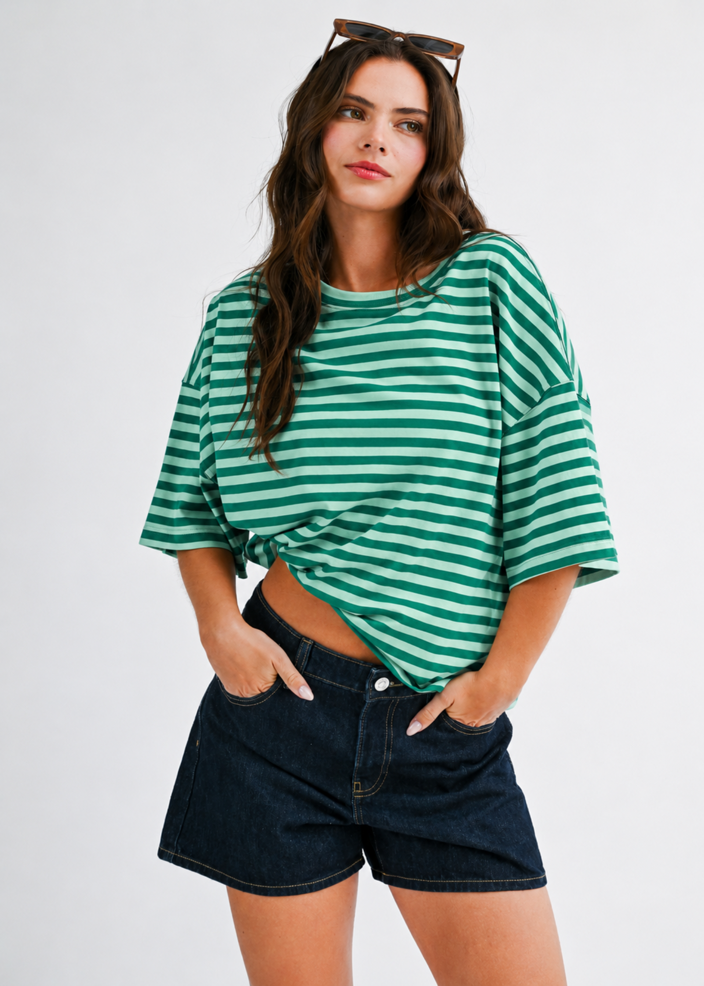 Kami Oversized Stripe Boyfriend Tee