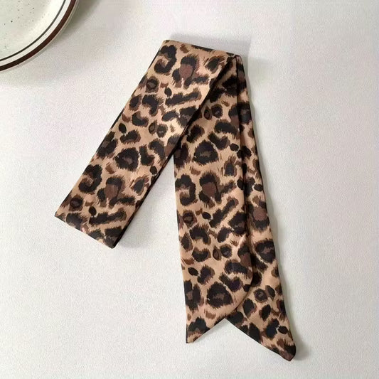 SKINNY LEOPARD SCARF