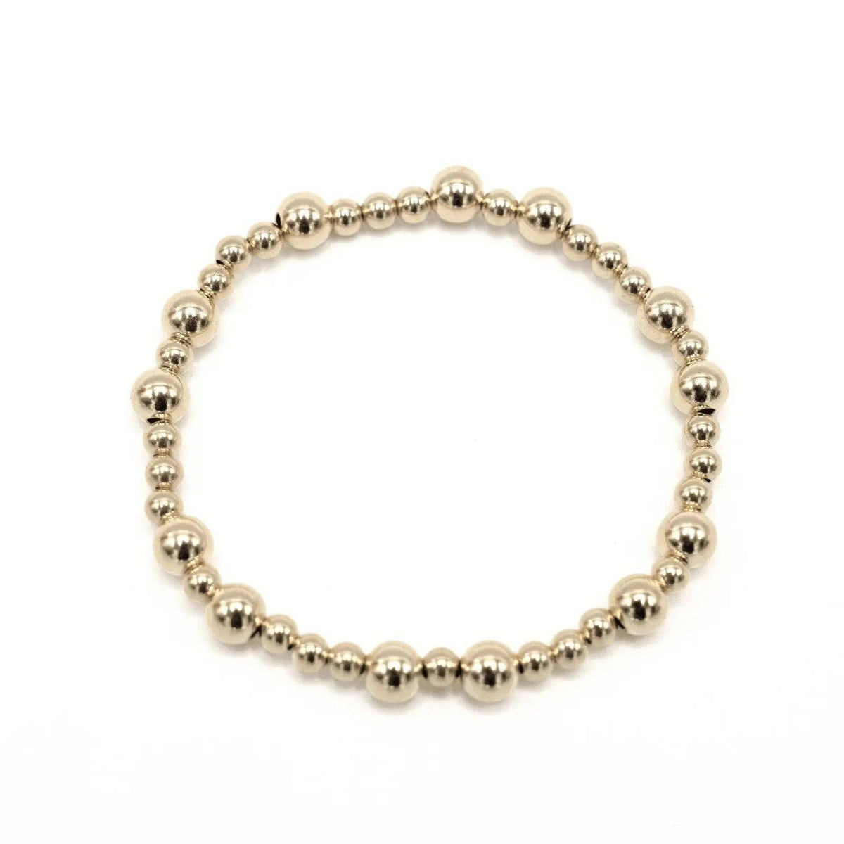 The Charleston 3x5 14k Gold filled Beaded Bracelet