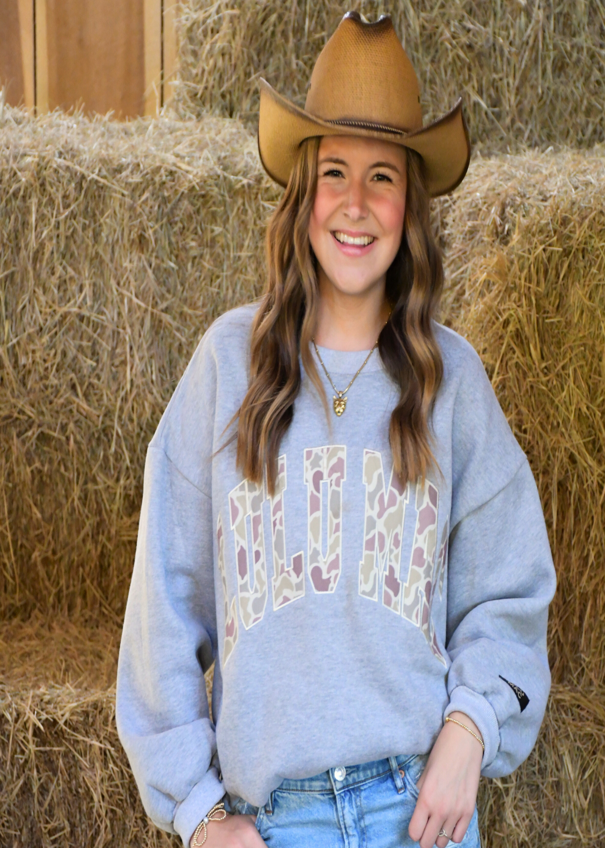 CAMO SWEATSHIRT - LIGHT GREY
